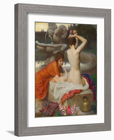 Der Brunnen. 1900-George Spencer Watson-Framed Giclee Print