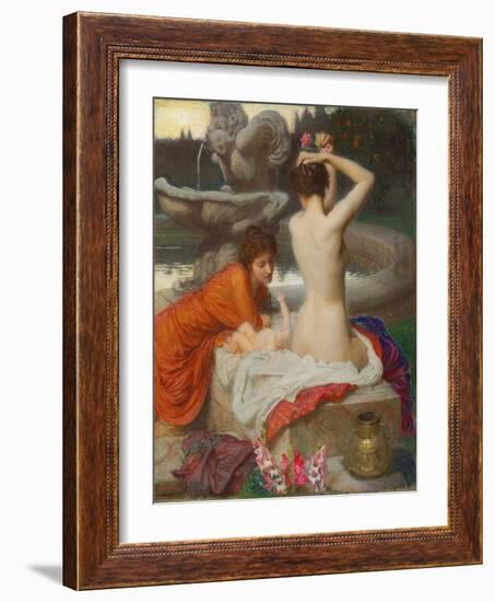 Der Brunnen. 1900-George Spencer Watson-Framed Giclee Print