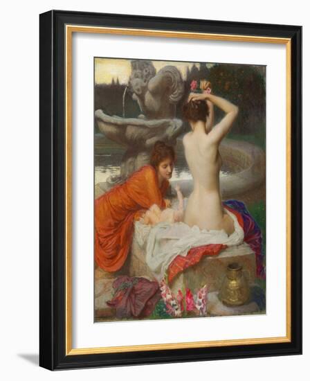 Der Brunnen. 1900-George Spencer Watson-Framed Giclee Print