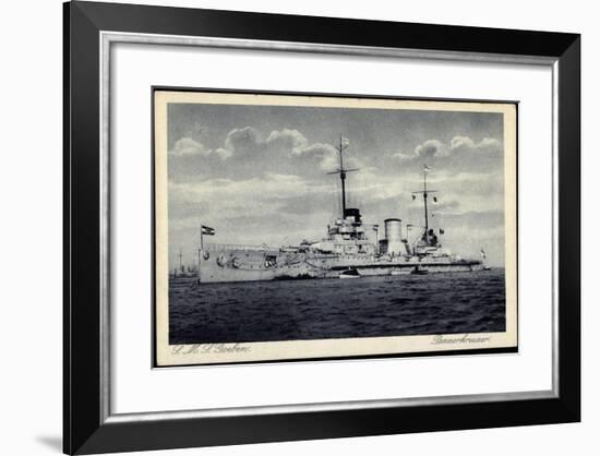 Der Dt. Panzerkreuzer Sms Goeben Auf Hoher See-null-Framed Giclee Print