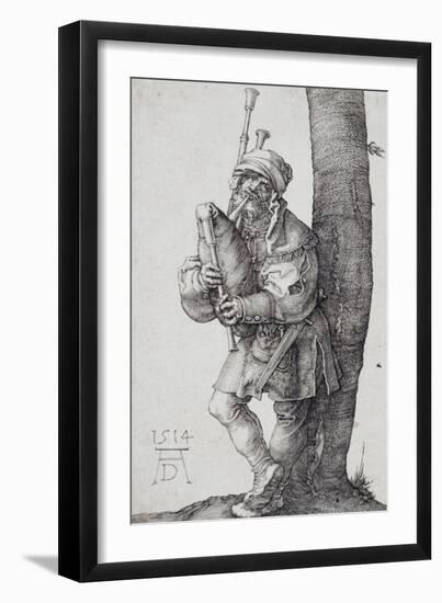 Der Dudelsackpfeifer. 1514-Albrecht Durer-Framed Giclee Print