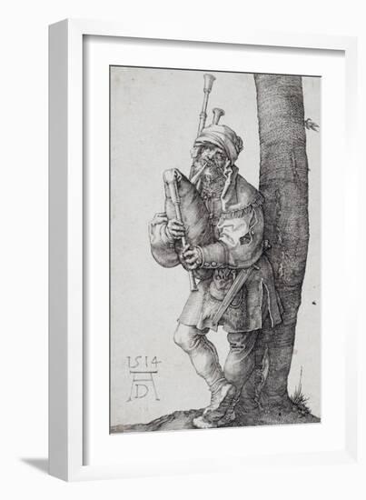 Der Dudelsackpfeifer. 1514-Albrecht Durer-Framed Giclee Print