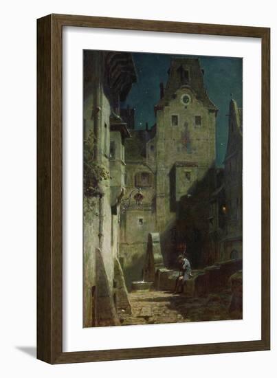 Der Eingeschlafene Nachtwaechter-Carl Spitzweg-Framed Giclee Print