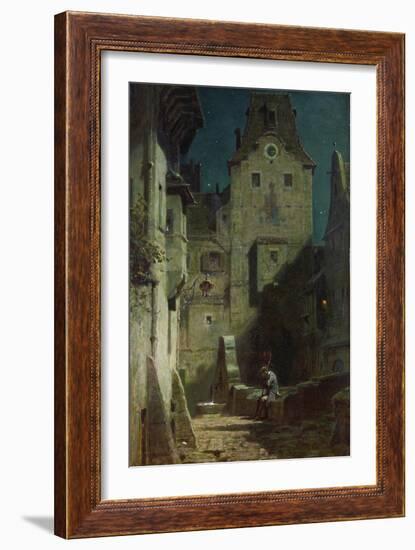 Der Eingeschlafene Nachtwaechter-Carl Spitzweg-Framed Giclee Print