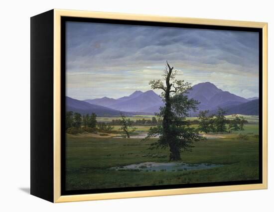 Der Einsame Baum (Dorflandschaft Bei Morgenbeleuchtung) (See also Image Number 1433, 1823-Caspar David Friedrich-Framed Premier Image Canvas