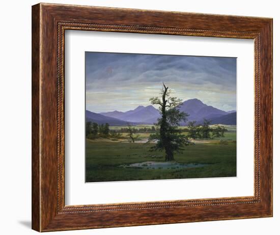 Der Einsame Baum (Dorflandschaft Bei Morgenbeleuchtung) (See also Image Number 1433, 1823-Caspar David Friedrich-Framed Giclee Print