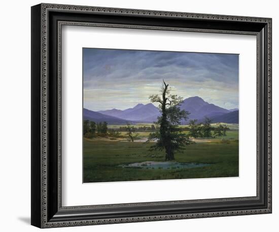 Der Einsame Baum (Dorflandschaft Bei Morgenbeleuchtung) (See also Image Number 1433, 1823-Caspar David Friedrich-Framed Giclee Print