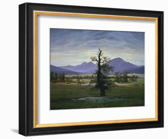 Der Einsame Baum (Dorflandschaft Bei Morgenbeleuchtung) (See also Image Number 1433, 1823-Caspar David Friedrich-Framed Giclee Print