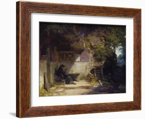 Der Einsiedler Vor Seiner Klause, Siesta-Carl Spitzweg-Framed Giclee Print