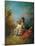 Der Faux Pas-Jean Antoine Watteau-Mounted Giclee Print