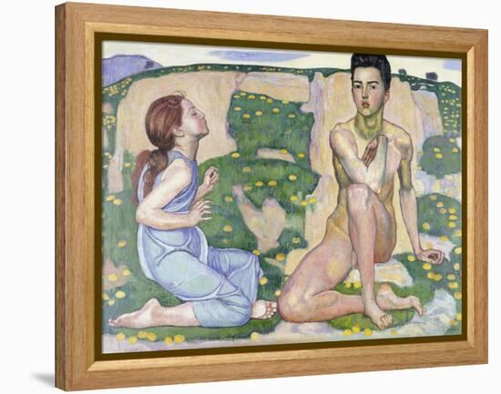 Der Frühling. 1901-Ferdinand Hodler-Framed Premier Image Canvas