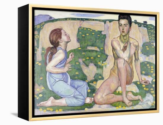 Der Frühling. 1901-Ferdinand Hodler-Framed Premier Image Canvas