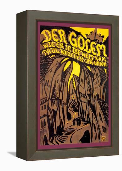 Der Golem-null-Framed Stretched Canvas