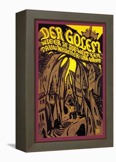 Der Golem-null-Framed Stretched Canvas