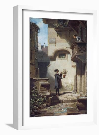 Der Gratulant. Um 1875-Carl Spitzweg-Framed Giclee Print