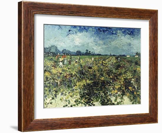 Der Gruene Weingarten, 1888-Vincent van Gogh-Framed Giclee Print