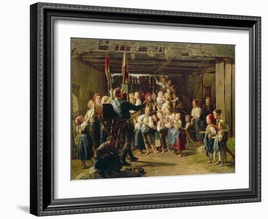 Der Guckkastenmann. 1847-Ferdinand Georg Waldmuller-Framed Giclee Print