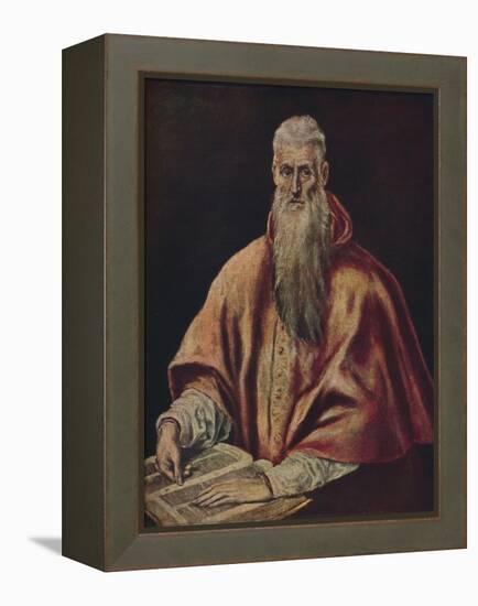 'Der Heilige Hieronymus Als Kardinal', (Saint Jerome as Cardinal), c1590-1600, (1938)-El Greco-Framed Premier Image Canvas