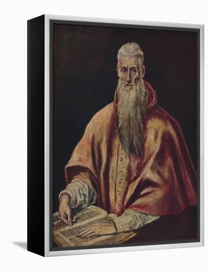 'Der Heilige Hieronymus Als Kardinal', (Saint Jerome as Cardinal), c1590-1600, (1938)-El Greco-Framed Premier Image Canvas