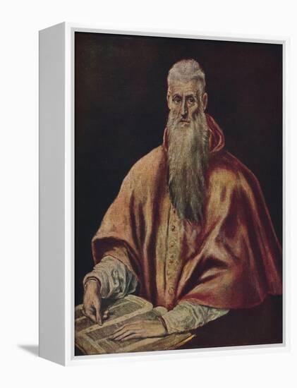 'Der Heilige Hieronymus Als Kardinal', (Saint Jerome as Cardinal), c1590-1600, (1938)-El Greco-Framed Premier Image Canvas