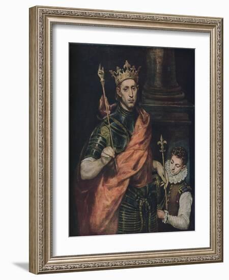 'Der Heilige Ludwig', (Saint Louis), c1585 - 1590, (1938)-El Greco-Framed Giclee Print