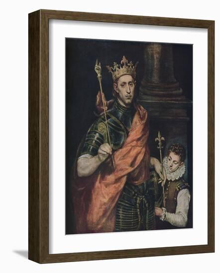 'Der Heilige Ludwig', (Saint Louis), c1585 - 1590, (1938)-El Greco-Framed Giclee Print