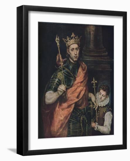 'Der Heilige Ludwig', (Saint Louis), c1585 - 1590, (1938)-El Greco-Framed Giclee Print