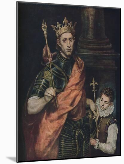 'Der Heilige Ludwig', (Saint Louis), c1585 - 1590, (1938)-El Greco-Mounted Giclee Print