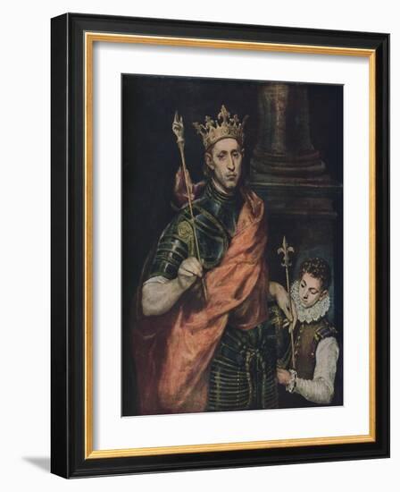 'Der Heilige Ludwig', (Saint Louis), c1585 - 1590, (1938)-El Greco-Framed Giclee Print