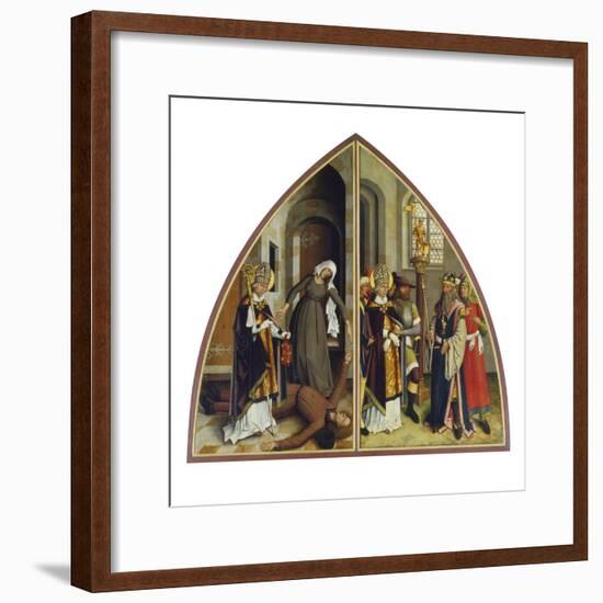 Der Hl.Valentin Heilt Den Fallsuechtigen Und Verweigert Den Goetzendienst-Bartholomaüs Zeitblom-Framed Giclee Print