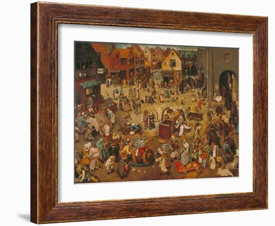 Der Kampf Zwischen Fasching Und Fasten, 1559-Pieter Bruegel the Elder-Framed Giclee Print