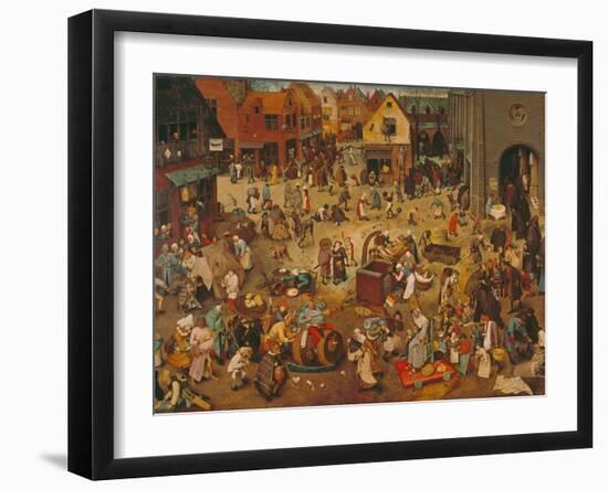 Der Kampf Zwischen Fasching Und Fasten, 1559-Pieter Bruegel the Elder-Framed Giclee Print