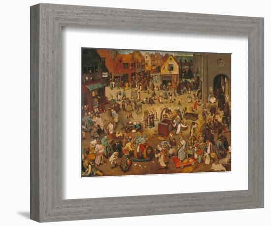 Der Kampf Zwischen Fasching Und Fasten, 1559-Pieter Bruegel the Elder-Framed Giclee Print