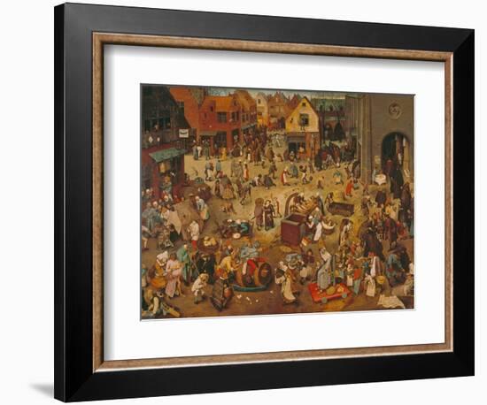 Der Kampf Zwischen Fasching Und Fasten, 1559-Pieter Bruegel the Elder-Framed Giclee Print