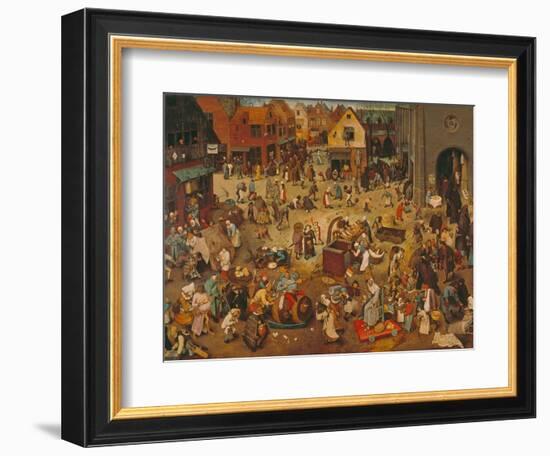 Der Kampf Zwischen Fasching Und Fasten, 1559-Pieter Bruegel the Elder-Framed Giclee Print