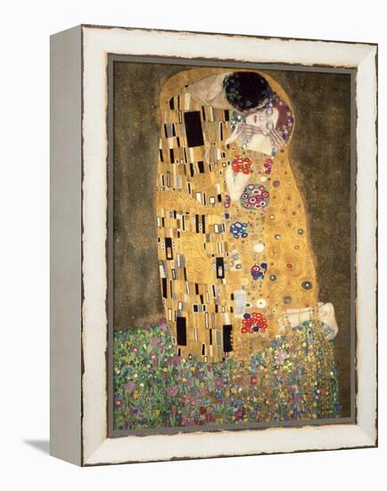 Der Kuss-Gustav Klimt-Framed Stretched Canvas