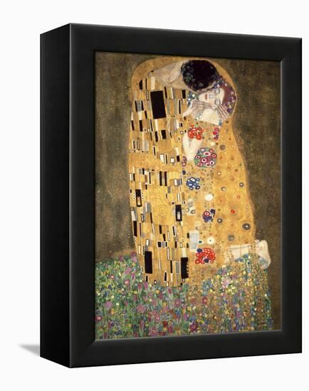 Der Kuss-Gustav Klimt-Framed Stretched Canvas