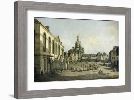 Der Neumarkt Zu Dresden, Vom Juedenhofe Gesehen, 1749-Bernardo Bellotto-Framed Giclee Print