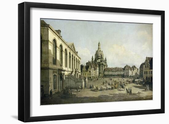 Der Neumarkt Zu Dresden, Vom Juedenhofe Gesehen, 1749-Bernardo Bellotto-Framed Giclee Print