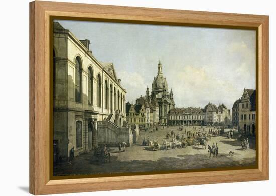 Der Neumarkt Zu Dresden, Vom Juedenhofe Gesehen, 1749-Bernardo Bellotto-Framed Premier Image Canvas