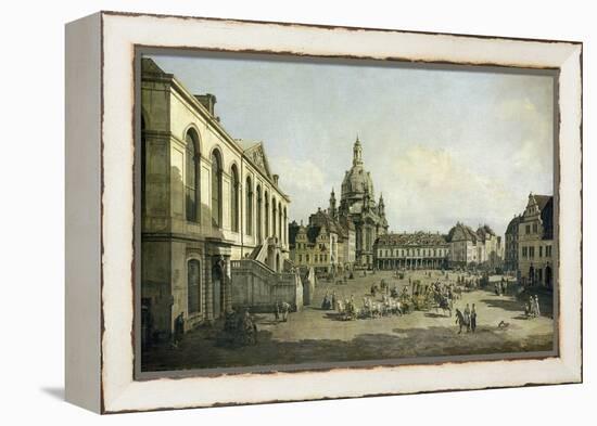 Der Neumarkt Zu Dresden, Vom Juedenhofe Gesehen, 1749-Bernardo Bellotto-Framed Premier Image Canvas