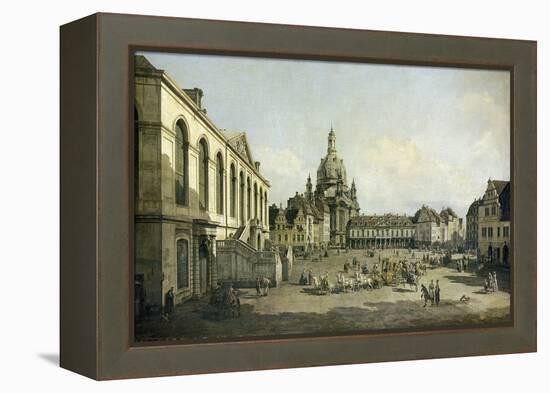 Der Neumarkt Zu Dresden, Vom Juedenhofe Gesehen, 1749-Bernardo Bellotto-Framed Premier Image Canvas
