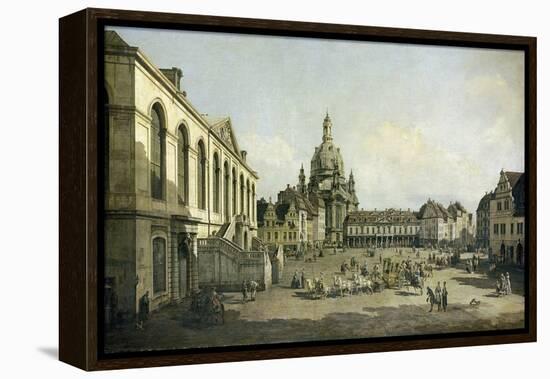 Der Neumarkt Zu Dresden, Vom Juedenhofe Gesehen, 1749-Bernardo Bellotto-Framed Premier Image Canvas