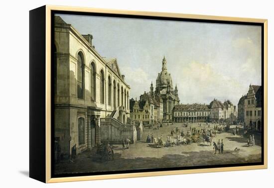 Der Neumarkt Zu Dresden, Vom Juedenhofe Gesehen, 1749-Bernardo Bellotto-Framed Premier Image Canvas