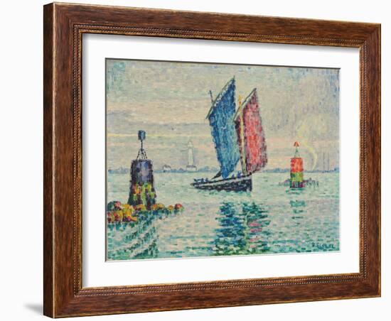 Der Sardinenfischer, Locmalo (Die Türmchen - Le Sardinier, Locmalo (Les Tourelles). 1922-Paul Signac-Framed Giclee Print