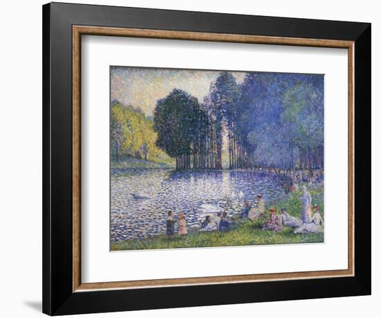 Der See im Bois de Bologne. Le Lac du Bois de Boulogne. 1899-Henri Edmond Cross-Framed Giclee Print