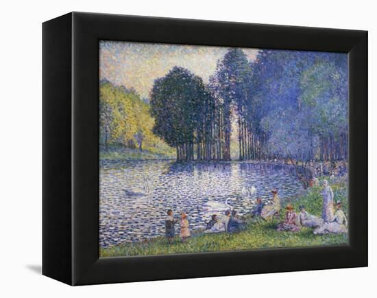 Der See im Bois de Bologne. Le Lac du Bois de Boulogne. 1899-Henri Edmond Cross-Framed Premier Image Canvas