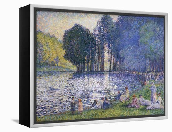 Der See im Bois de Bologne. Le Lac du Bois de Boulogne. 1899-Henri Edmond Cross-Framed Premier Image Canvas