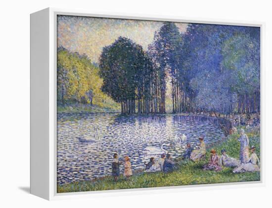 Der See im Bois de Bologne. Le Lac du Bois de Boulogne. 1899-Henri Edmond Cross-Framed Premier Image Canvas