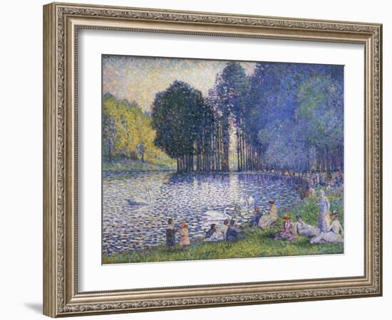 Der See im Bois de Bologne. Le Lac du Bois de Boulogne. 1899-Henri Edmond Cross-Framed Giclee Print